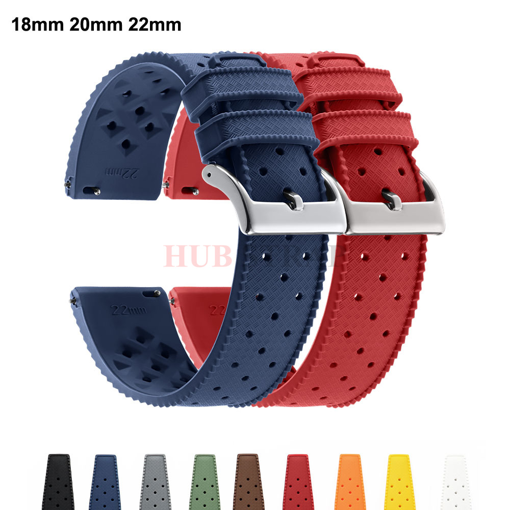 Watches Rolex Smartwatch - Pasek do zegarka silikonowy tropikalny 18mm