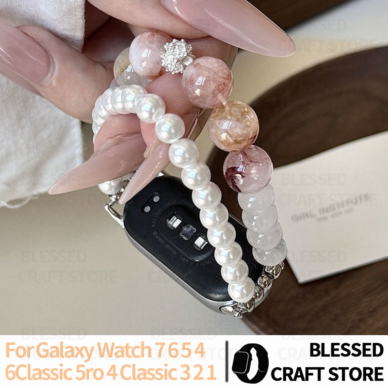 Smartwatch Vintage Watches For Women - Bransoletka z naturalnych kryształowych pereł do