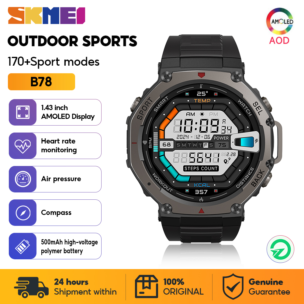 Smartwatch Watches For Girls - SKMEI Wojskowe Smartwatche Sportowe Outdoorowe Dla