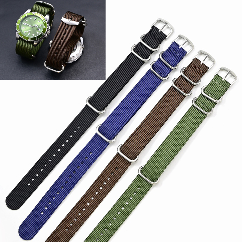 Watches Rolex Smartwatch - 3-pierścieniowy nylonowy pasek do zegarka, materiałowa