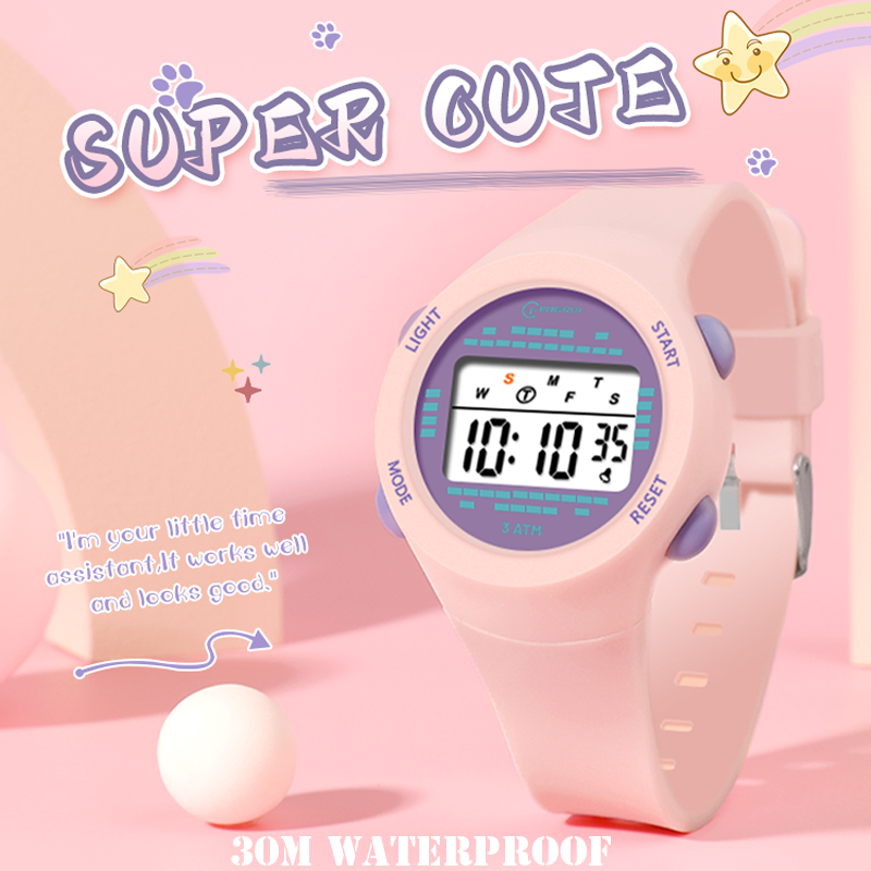 Smartwatch Digital Watches For Kid Girl - Elektroniczny zegarek dla dzieci Dziewczyna Różowy