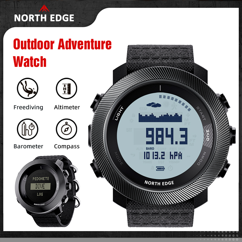 Altimeter Compass Watch - NORTH EDGE APACHE-D Męski Zegarek Cyfrowy