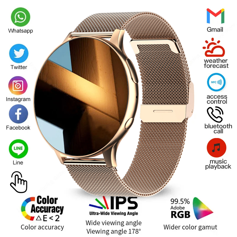 Watches Ladies Smartwatch - Smartwatch damski z funkcją połączeń Bluetooth,