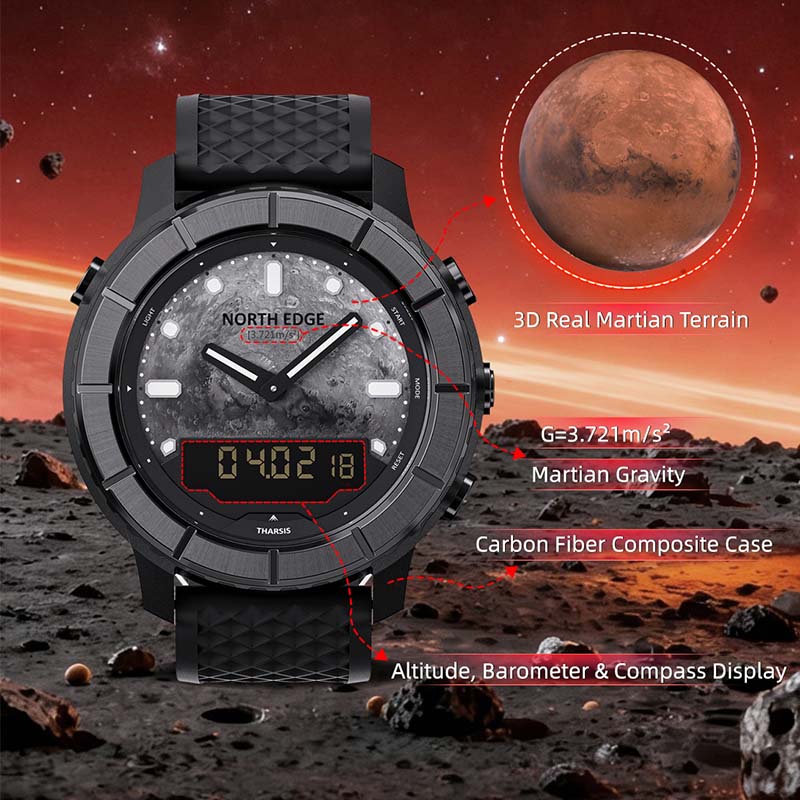 North Edge Tharsis – męski zeg – Altimeter Compass Watch recenzja i cena