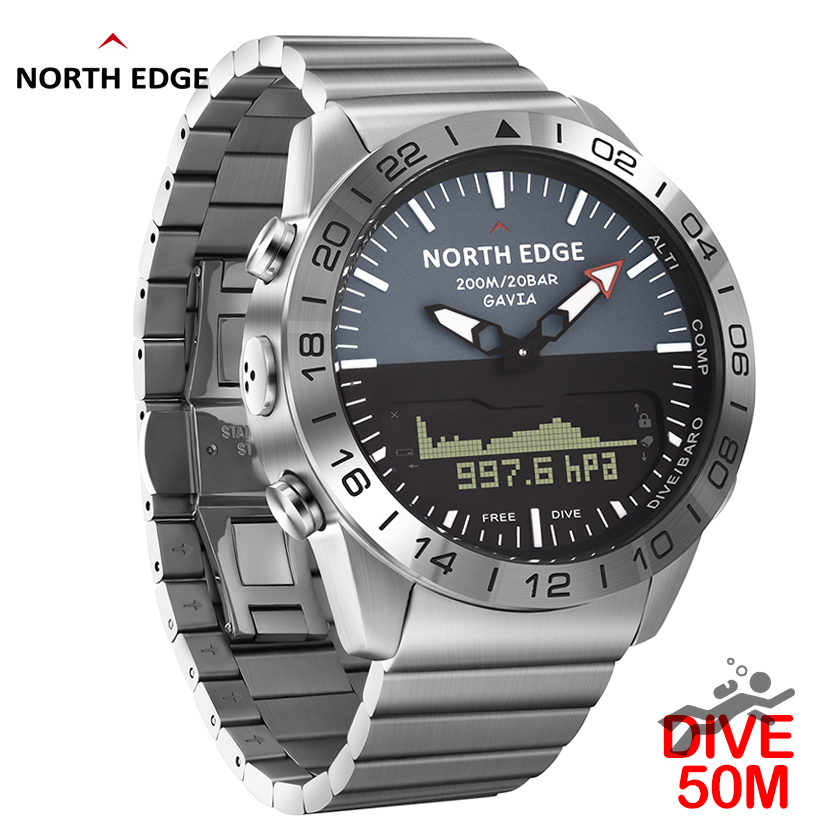 NORTH EDGE Męski Zegarek Nurko – Altimeter Compass Watch recenzja i cena