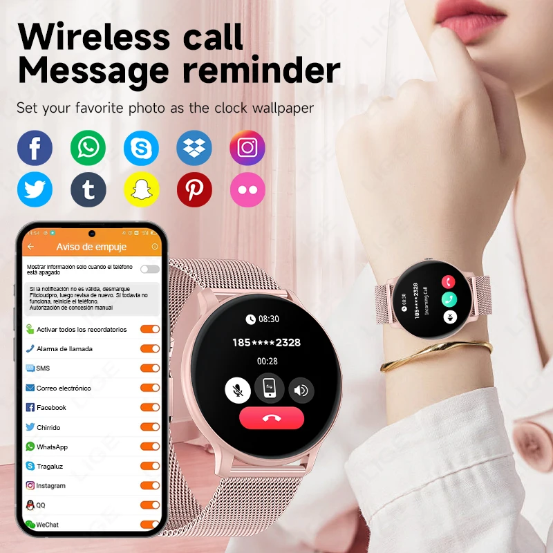 LIGE Smartwatch z funkcją połą – Watches Ladies Smartwatch recenzja i cena