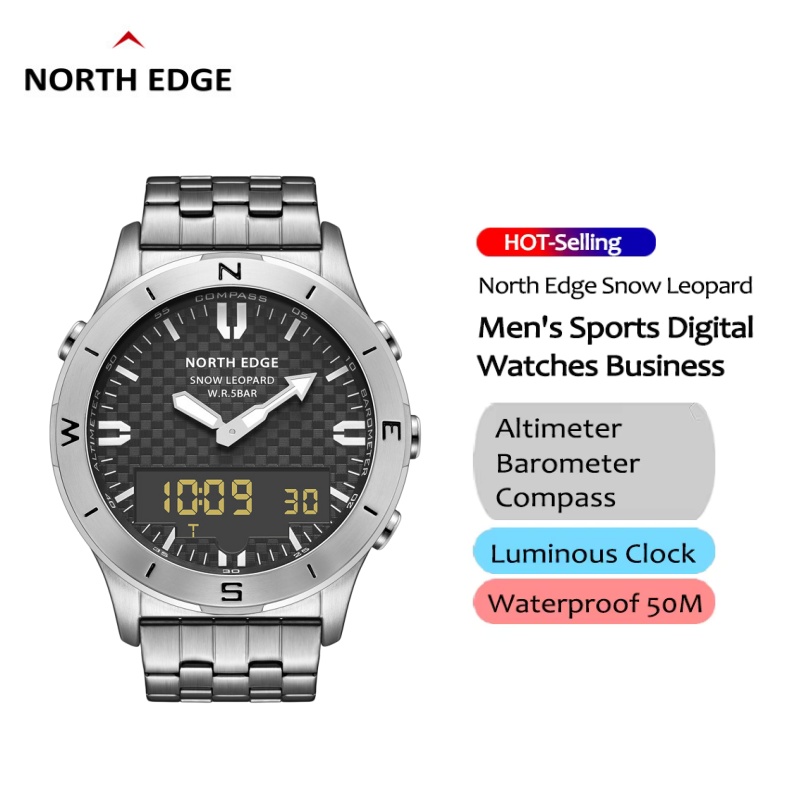 NORTH EDGE Męski Zegarek Cyfro – Altimeter Compass Watch recenzja i cena