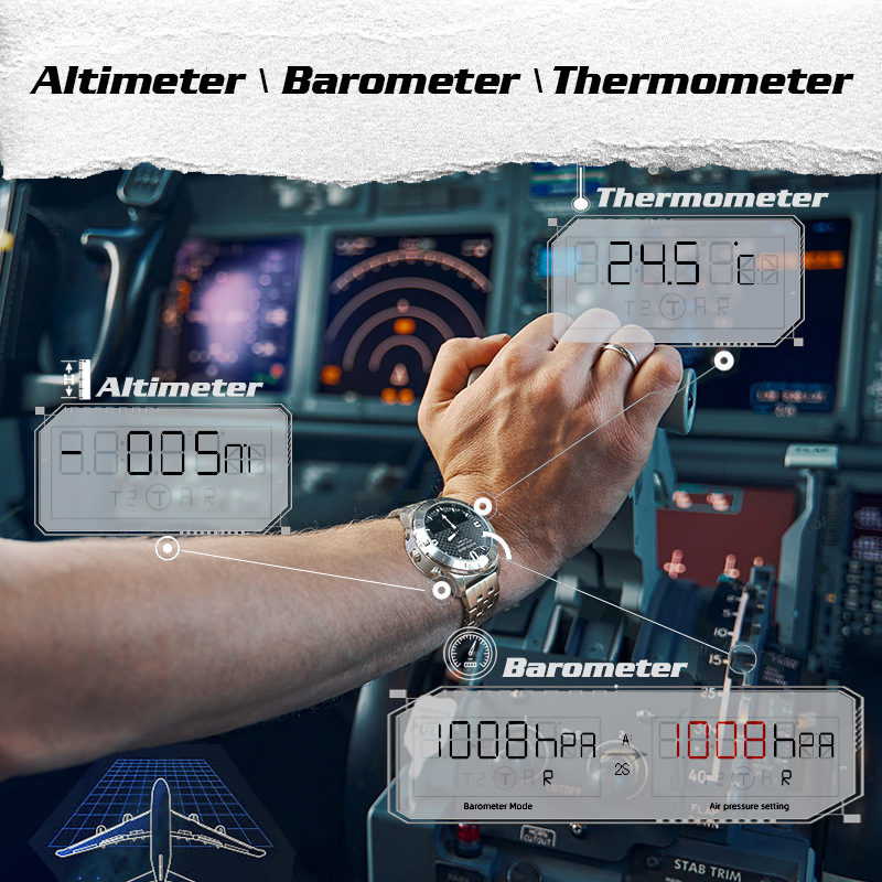 NORTH EDGE Męski Zegarek Cyfro – Altimeter Compass Watch recenzja i cena