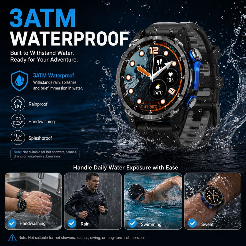 Smartwatch HD350 Pro Military  – Altimeter Compass Watch recenzja i cena