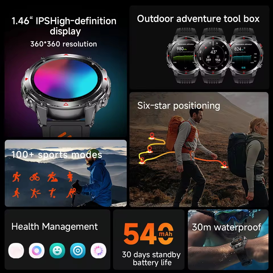 Wojskowy zegarek GPS do użytku – Altimeter Compass Watch recenzja i cena