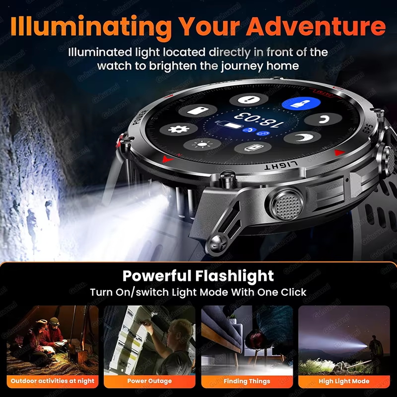 Wojskowy Smartwatch GPS 540mAh – Altimeter Compass Watch recenzja i cena